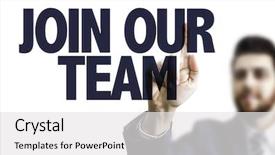  Presentation with promotion - Slide set consisting of promotion proposal - business man pointing the text background and a white colored foreground