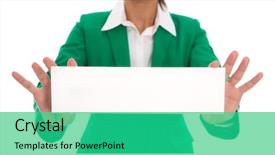  Presentation with promotion - Presentation with promotion proposal - isolated woman hands holding white background and a teal colored foreground