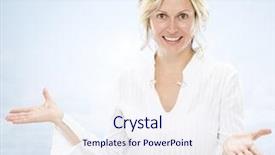  Presentation with tourist - Presentation theme consisting of promotion proposal - tourist guide woman background and a  colored foreground