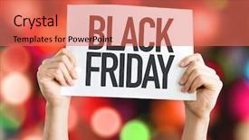  Presentation with friday - Presentation design consisting of black friday placard with red background and a coral colored foreground