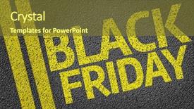  Presentation with black road - Presentation design having black friday written background and a tawny brown colored foreground
