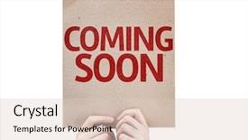  Presentation with coming soon - Beautiful PPT theme featuring coming soon card isolated backdrop and a lemonade colored foreground