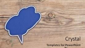  Presentation with speech and language impairment - PPT theme having promotional products - blank plastic speech bubble background and a coral colored foreground