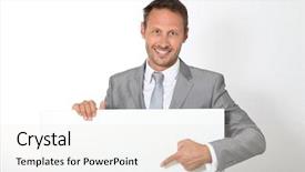  Presentation with airport boarding board - Audience pleasing theme consisting of promotional products - businessman showing message board backdrop and a  colored foreground