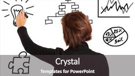  Presentation with business plan - Amazing slide deck having promotional products - businesswoman writing a business plan backdrop and a  colored foreground