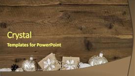  Presentation with country christmas - Audience pleasing presentation theme consisting of promotional products - country style christmas decoration backdrop and a tawny brown colored foreground