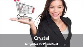  Presentation with business loan - Cool new theme with promotional products - shopping cart - business woman backdrop and a dark gray colored foreground
