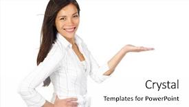  Presentation with pitching a product to a big retailer - Slide set with promotional products - showing product beautiful young casual background and a white colored foreground