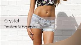  Presentation with jeans denim - Presentation theme having promt - female body part denim jeans background and a  colored foreground