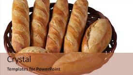  Presentation with background - Audience pleasing PPT theme consisting of proof reading - fresh baked hmemade baguettes read backdrop and a  colored foreground