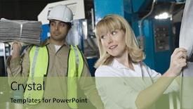  Presentation with newspaper - Slide deck consisting of temporary road sign used background and a coral colored foreground.