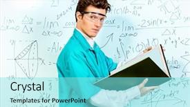  Presentation with research objective - Colorful presentation theme enhanced with proof reading - young scientist conducting research making backdrop and a arctic colored foreground