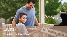  Presentation with catholic father son hoyly spirit - Beautiful PPT layouts featuring propaine - proud father and son showing backdrop and a coral colored foreground