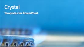  Presentation with blue flame - Audience pleasing slide deck consisting of propane - blue flame of gas backdrop and a teal colored foreground