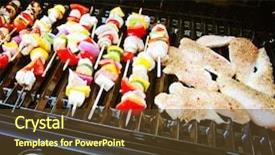  Presentation with brand - Cool new presentation with propane - brand new grill with meat backdrop and a  colored foreground