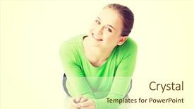  Presentation with camera - Colorful PPT theme enhanced with prope - attractive young woman lying backdrop and a  colored foreground