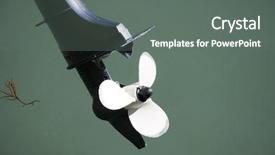  Presentation with pause - Amazing presentation theme having propellar vessel - motorboat engine at re-pause backdrop and a gray colored foreground