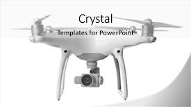  Presentation with quadcopter - Audience pleasing presentation consisting of propeller - modern quadcopter on white background backdrop and a white colored foreground