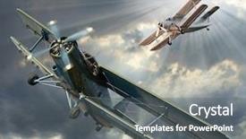  Presentation with retro 1920s english style gangster - Audience pleasing presentation consisting of propeller - retro style picture backdrop and a dark gray colored foreground