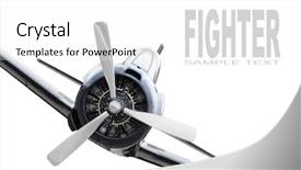  Presentation with plane - Cool new presentation theme with propeller - vintage plane on a white backdrop and a white colored foreground