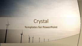  Presentation with windmills - Theme enhanced with propeller - windmills for electric power production background and a lemonade colored foreground