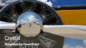  Presentation with airplane engine - Slides with propeller and engine of vintage background and a dark gray colored foreground