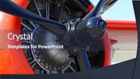  Presentation with world war - Colorful PPT theme enhanced with propeller and engine backdrop and a tawny brown colored foreground