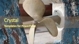  Presentation with ship propeller - Amazing presentation theme having propeller of a boat backdrop and a coral colored foreground