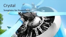  Presentation with propeller - Audience pleasing presentation theme consisting of propeller of old air plain backdrop and a light blue colored foreground