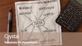  Presentation with table napkin - Presentation theme having clarity cost consistency completeness timeliness background and a coral colored foreground