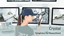  Presentation with property - PPT theme featuring private property and modern technology background and a light blue colored foreground