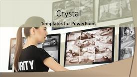  Presentation with cameras - Cool new slides with private property and modern technology backdrop and a  colored foreground