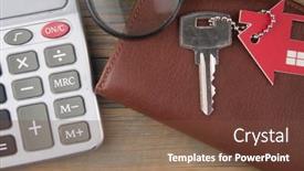  Presentation with assessment - Slides consisting of property-assessment-miniature-house background and a tawny brown colored foreground