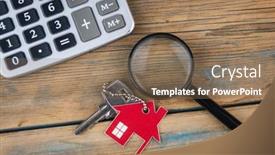  Presentation with assessment - Cool new slides with property-assessment-miniature-house backdrop and a violet colored foreground