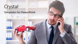  Presentation with motor - Amazing slide set having property damage claims - agent offering car motor insurance backdrop and a lemonade colored foreground