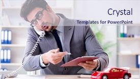  Presentation with property insurance - Slide set with property damage claims - agent offering car motor insurance background and a sky blue colored foreground