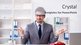  Presentation with tyre elevator motor car - Presentation design with property damage claims - agent offering car motor insurance background and a sky blue colored foreground