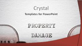  Presentation with property damage - Slide set featuring property-damage-text-written background and a white colored foreground