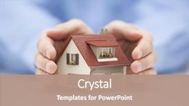  Presentation with property insurance - Presentation consisting of property insurance concept background and a coral colored foreground