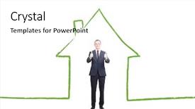  Presentation with property management - Beautiful presentation featuring property management - business man with thumbs up backdrop and a white colored foreground