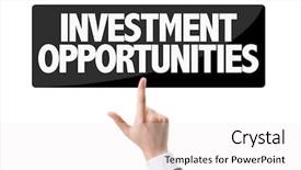  Presentation with investment - Presentation theme consisting of property management - businessman pressing button background and a white colored foreground