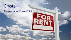  Presentation with real estate - PPT layouts featuring property management - left facing for rent real background and a lemonade colored foreground