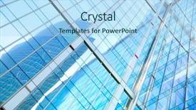  Presentation with office buildings - Cool new PPT theme with property management - office buildings - modern architectural backdrop and a light blue colored foreground