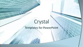  Presentation with high rise building - Cool new presentation design with property management - panoramic and perspective wide angle backdrop and a sky blue colored foreground