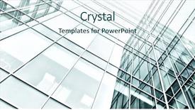  Presentation with high rise building - Colorful slide set enhanced with property management - panoramic and perspective wide angle backdrop and a sky blue colored foreground