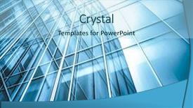  Presentation with high rise building - Beautiful slide deck featuring property management - panoramic and perspective wide angle backdrop and a light blue colored foreground