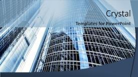  Presentation with high rise building - Slides consisting of property management - panoramic and perspective wide angle background and a light blue colored foreground