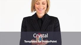  Presentation with house - Beautiful PPT theme featuring property management - smiling mature businesswoman dreaming backdrop and a dark gray colored foreground