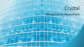  Presentation with property management - Presentation design consisting of property management - symmetric texture of modern windows background and a light blue colored foreground