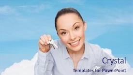  Presentation with real estate - PPT theme having indonesia in red color on background and a cool aqua colored foreground